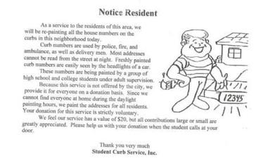 Curb Painting Business Article by thenextcorner.net - Student Curb Service
